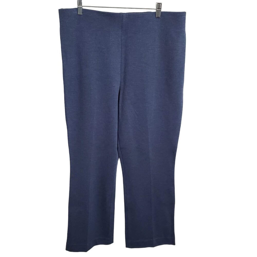 Talbots Size 16 Pants Montauk High Waist Pull On Flare Leg Ankle Length Stretch
